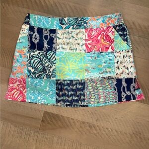 NWOT LILLY PULITZER MARIGOLD SKORT MULTI SAILOR PATCHWORK FAN FAVORITE